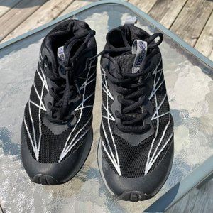 Black and silver running shoes Size 8